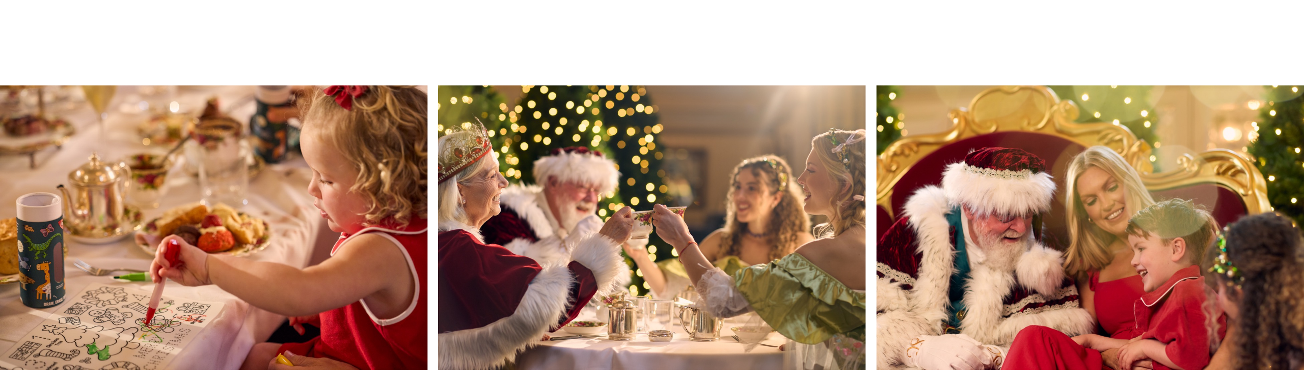 santa x 3 images